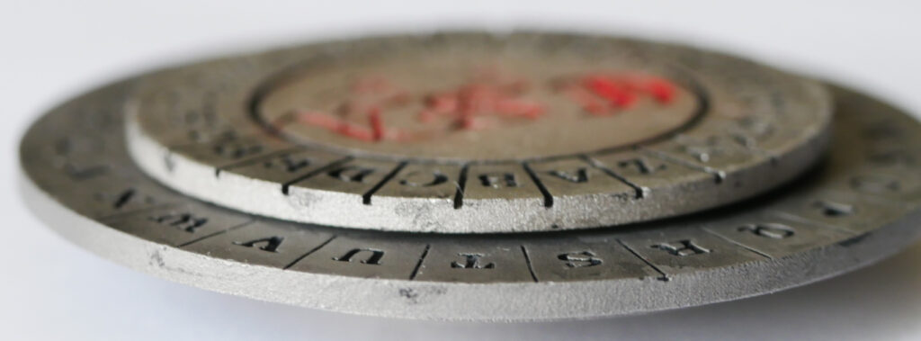 Confederate disc replica, metal - side