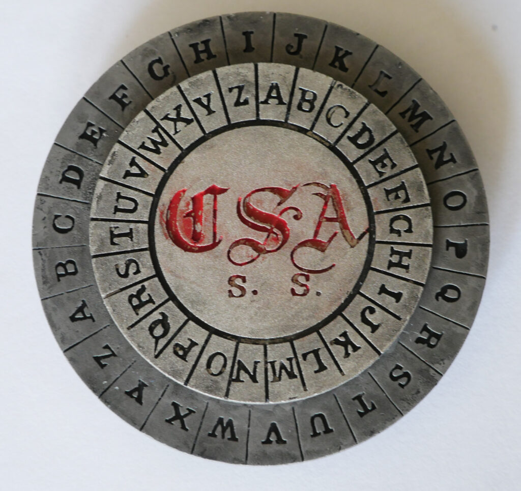 Confederate disc replica, metal - front